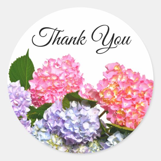 Sticker Rond Bouquet Hydrangea (Devant)