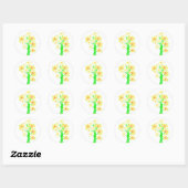 Sticker Rond Bouquet Little Daisy (Feuille)