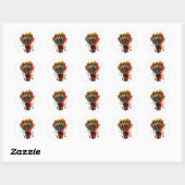 Sticker Rond Bouquet Paintbrush (Feuille)