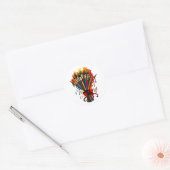Sticker Rond Bouquet Paintbrush (Enveloppe)