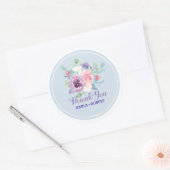 Sticker Rond Bouquet Pastel Aquarelles (Enveloppe)