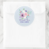 Sticker Rond Bouquet Pastel Aquarelles (Sac)