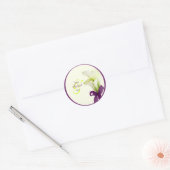 Sticker Rond Bouquet PixDezines, lys calles blancs (Enveloppe)