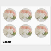 Sticker Rond Bouquet rose (Feuille)