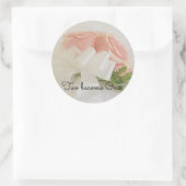 Sticker Rond Bouquet rose (Sac)