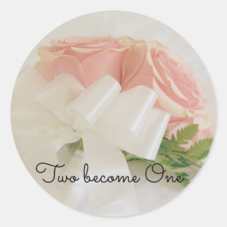 Sticker Rond Bouquet rose