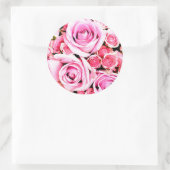 Sticker Rond Bouquet rose (Sac)