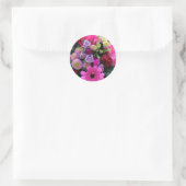 Sticker Rond Bouquet rose et violet (Sac)