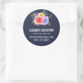 Sticker Rond Bouquet Rose Floral (Sac)