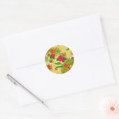 Sticker Rond Bouquet tropical (Enveloppe)
