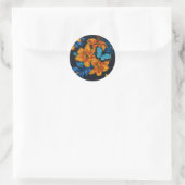 Sticker Rond Bouquet tropical (Sac)