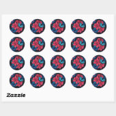 Sticker Rond Bouquet tropical (Feuille)