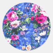 Sticker Rond Bouquets avec roses (Devant)