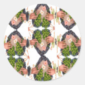 Sticker Rond Bouquets de coeur et de trèfle de la Saint-Patrick (Devant)