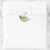 Sticker Rond bouquets de fleurs en spirale vectoriel (Sac)