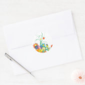 Sticker Rond bouquets de fleurs en spirale vectoriel (Enveloppe)