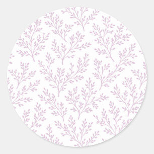 Sticker Rond Bouquets de forêt chaud lilas - Neutre
