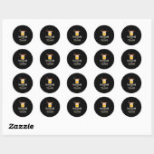 Sticker Rond Bourbon Et Cigares (Feuille)
