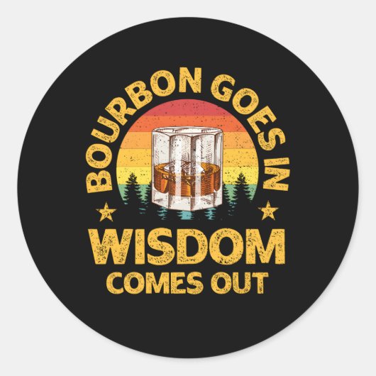 Sticker Rond Bourbon Goes Citation Bourbon Whiskey (Devant)