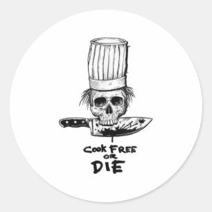 Sticker Rond Bourdain Cuire Gratuitement Ou Mourir Drôle Chef C