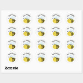 Sticker Rond Bourdon Heureux (Feuille)