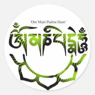 Sticker Rond bourdonnement de padme de l'OM mani