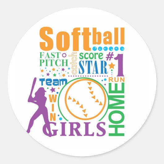 Sticker Rond Bourne Softball (Devant)