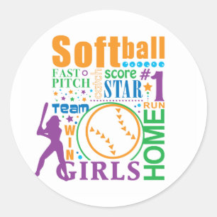 Sticker Rond Bourne Softball