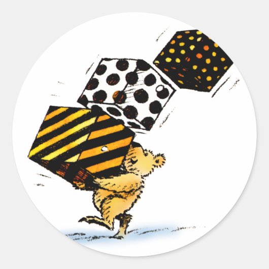 Sticker Rond Bours de Noël mignons (Devant)