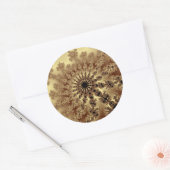 Sticker Rond Bourse fractale de l'or (Enveloppe)