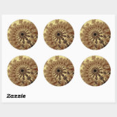Sticker Rond Bourse fractale de l'or (Feuille)