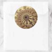 Sticker Rond Bourse fractale de l'or (Sac)