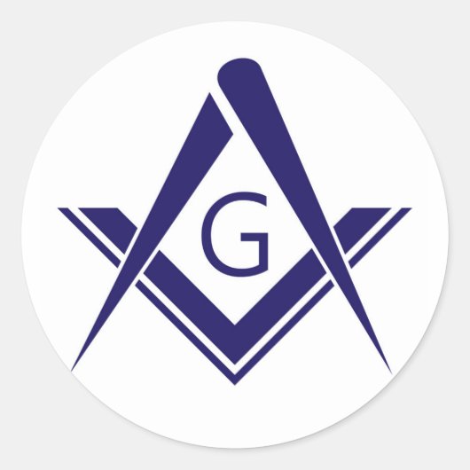 Sticker Rond boussole freemason guilde mason organisation signe (Devant)