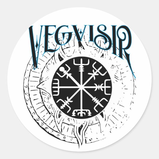 Sticker Rond boussole vegvisir (Devant)