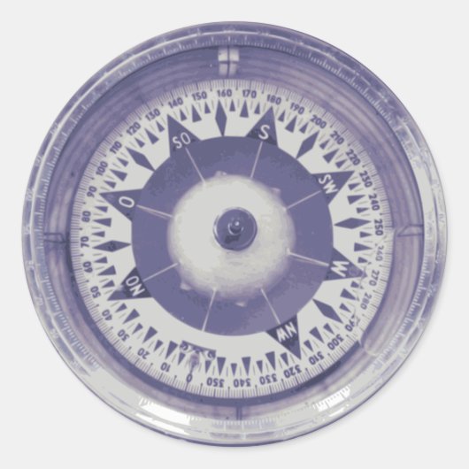Sticker Rond Boussole vintage (Devant)