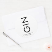 Sticker Rond Bouteille d'alcool ultra-moderne Bold Big NAMES (Enveloppe)