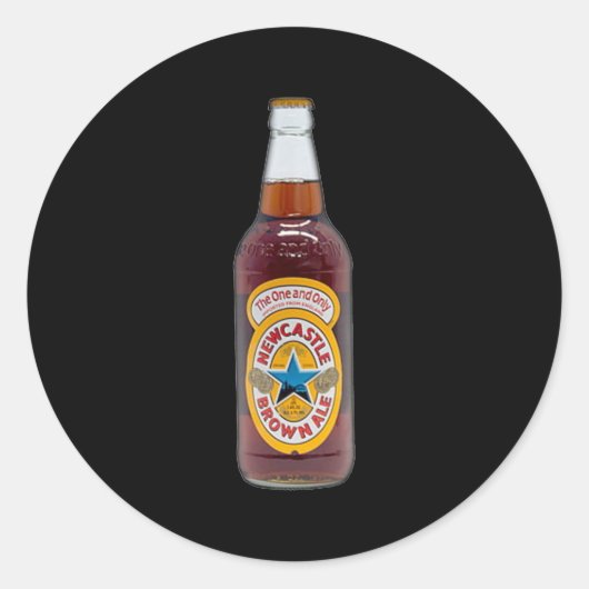 Sticker Rond Bouteille D'Ale Brune (Devant)