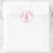 Sticker Rond Bouteille de bébé glamour et ballons Parties scint (Sac)