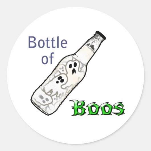 Sticker Rond Bouteille de Boos (Devant)