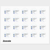 Sticker Rond Bouteille de bulles (Feuille)