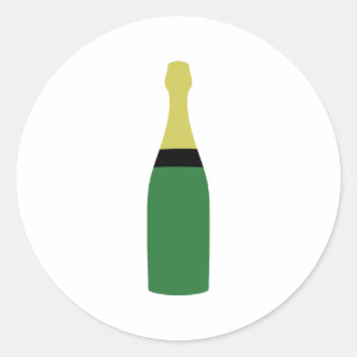 Sticker Rond bouteille de champagne