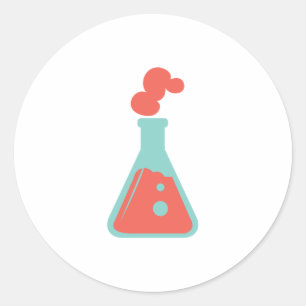 Sticker Rond Bouteille de chimie