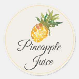 Sticker Rond Bouteille de Mimosa au jus d'ananas Bar