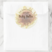 Sticker Rond Bouteille de tournesol jaune aquarelle (Sac)