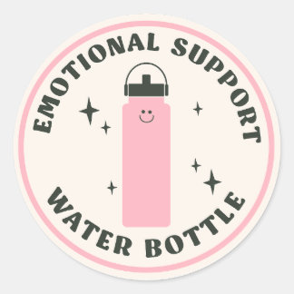 Sticker Rond Bouteille d'eau de support émotionnel
