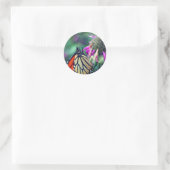 Sticker Rond Bouteille Monarque Spots de papillon Nature (Sac)