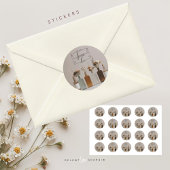 Sticker Rond Bouteilles Boho | Fleurs | Esthétique