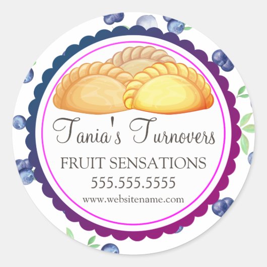 Sticker Rond Bouteilles de boulangerie de rotation (Devant)