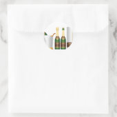 Sticker Rond bouteilles de champagne (Sac)