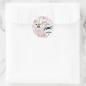 Sticker Rond Bouteilles de parfum de New York Or & Roses Roses  (Sac)